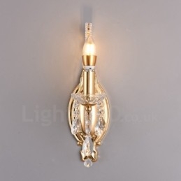 Aplique de pared de cristal estilo americano, 1 luz, dorado y negro, para sala de estar, comedor, tienda de ropa, cafetería, hotel.