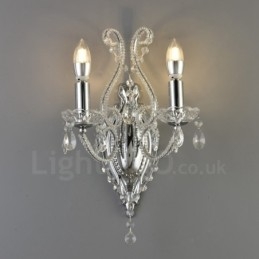 Aplique de pared de cristal estilo americano, de 2 luces, dorado y negro, para sala de estar, comedor, tienda de ropa, cafetería, hotel.
