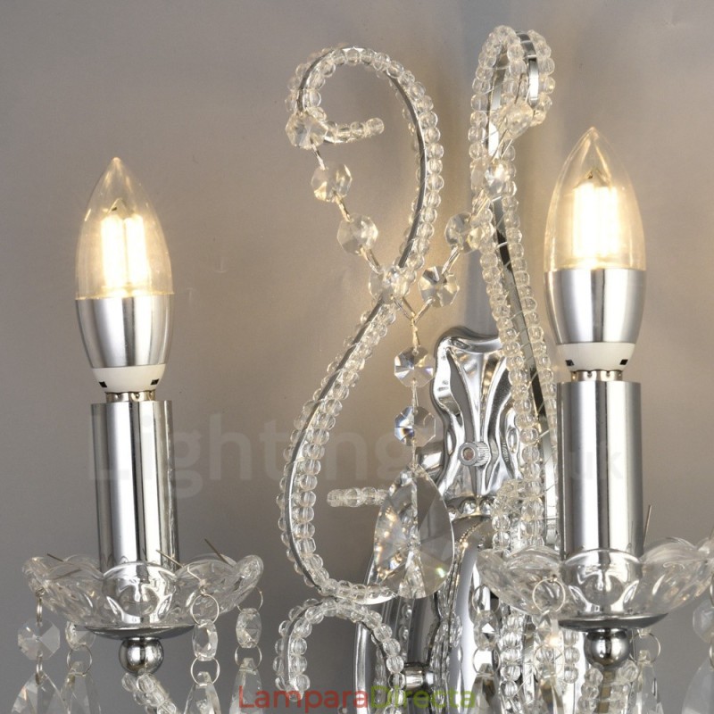 Aplique de pared de cristal estilo americano, de 2 luces, dorado y negro, para sala de estar, comedor, tienda de ropa, cafetería, hotel.