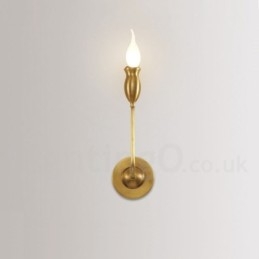 Lámpara de pared de latón puro, lujosa, rústica, retro, vintage, con 1 luz, ideal para hotel, dormitorio, sala de exposición, sala de estar y comedor.