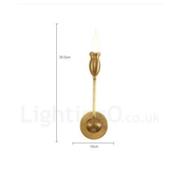 Lámpara de pared de latón puro, lujosa, rústica, retro, vintage, con 1 luz, ideal para hotel, dormitorio, sala de exposición, sala de estar y comedor.