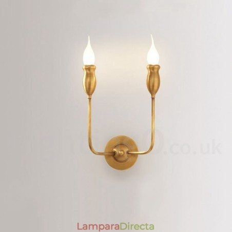 Lámpara de pared de latón puro, lujosa, rústica, retro, vintage, con 2 luces, ideal para hoteles, oficinas, salas de exposición, salas de estar y comedores. Lámpara de pared de latón puro, lujosa, rústica, retro, vintage, con 2 luces, ideal para hoteles, oficinas, salas de exposición, salas de estar y comedores.
