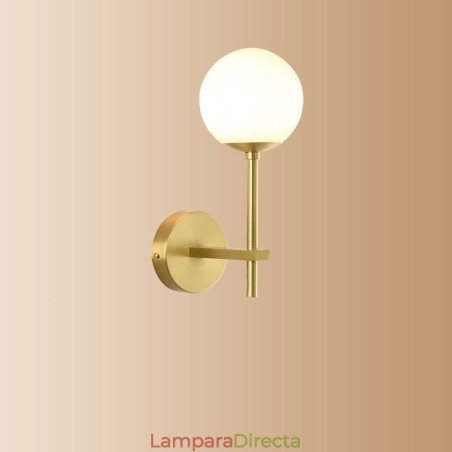 Lámpara de pared moderna Molecules Bean con pantalla esférica de cristal Lámpara de pared moderna Molecules Bean con pantalla esférica de cristal
