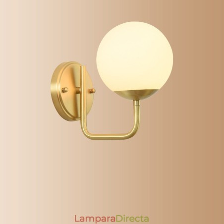 Lámpara de pared moderna Molecules Bean con pantalla esférica de cristal Lámpara de pared moderna Molecules Bean con pantalla esférica de cristal
