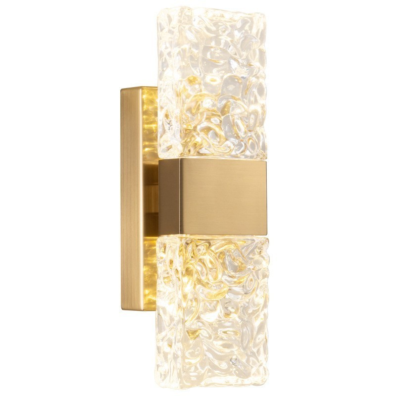 Lámpara de pared empotrada de cristal moderna para mesita de noche, porche, pasillo, sala de estar, dormitorio, estudio