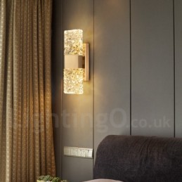 Lámpara de pared empotrada de cristal moderna para mesita de noche, porche, pasillo, sala de estar, dormitorio, estudio