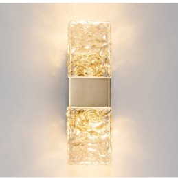 Lámpara de pared empotrada de cristal moderna para mesita de noche, porche, pasillo, sala de estar, dormitorio, estudio