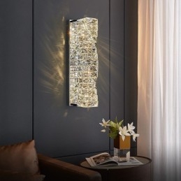 Lámpara de pared moderna de cristal K9 para mesita de noche, porche, pasillo, sala de estar, dormitorio, estudio.
