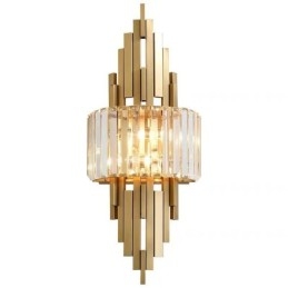 Lámpara de pared de cristal de lujo posmoderna para sala de estar, TV, fondo de pared, dormitorio, mesita de noche