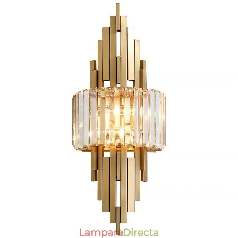Lámpara de pared de cristal de lujo posmoderna para sala de estar, TV, fondo de pared, dormitorio, mesita de noche