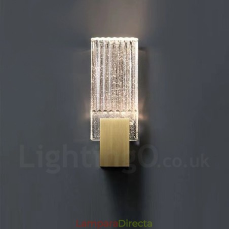 Apliques de pared de cristal minimalistas posmodernos para sala de estar, apliques de pared de estudio para dormitorio y mesita de noche de arte americano Apliques de pared de cristal minimalistas posmodernos para sala de estar, apliques de pared de estudio para dormitorio y mesita de noche de arte americano
