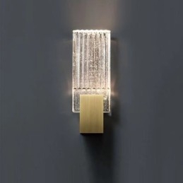 Apliques de pared de cristal minimalistas posmodernos para sala de estar, apliques de pared de estudio para dormitorio y mesita de noche de arte americano