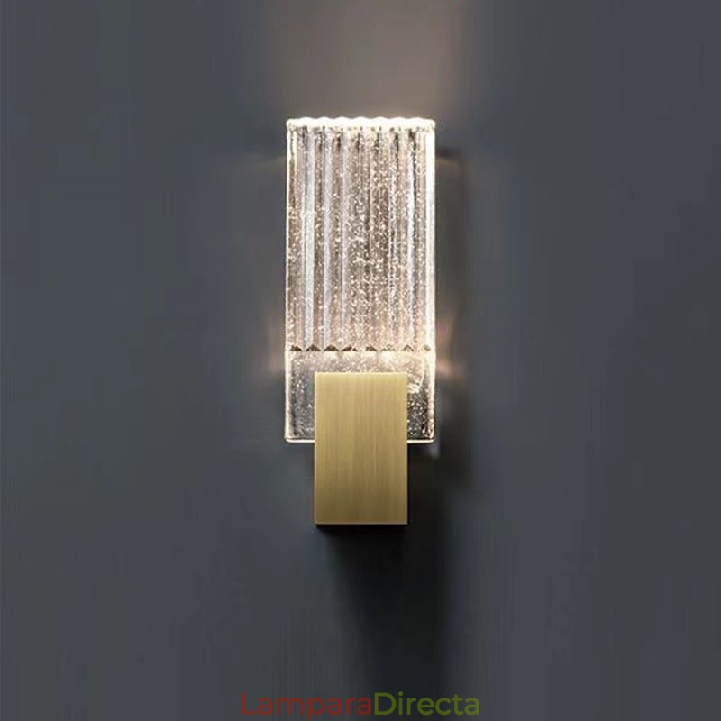 Apliques de pared de cristal minimalistas posmodernos para sala de estar, apliques de pared de estudio para dormitorio y mesita de noche de arte americano