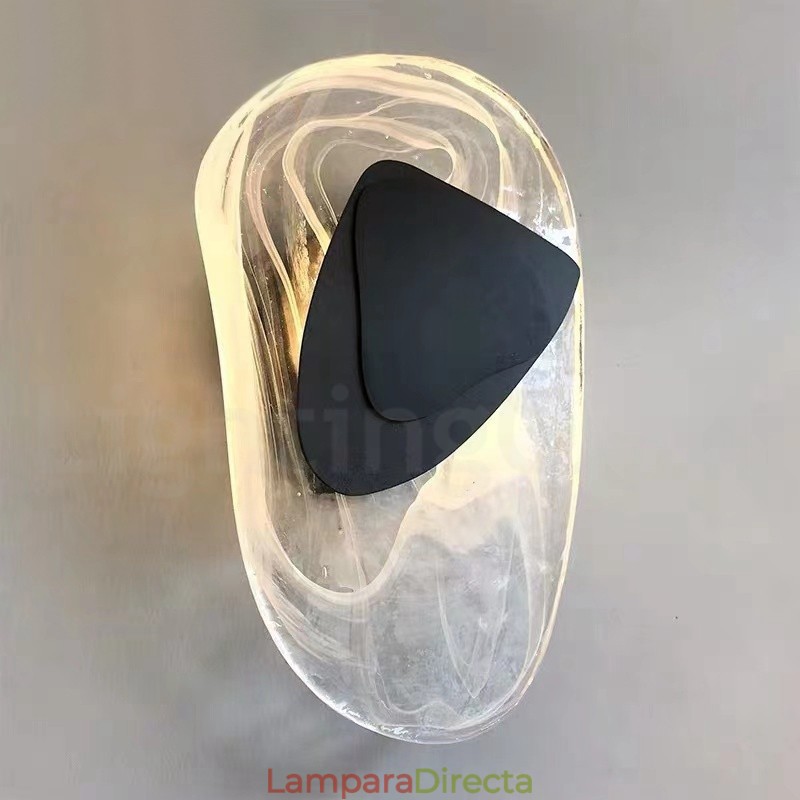 Apliques de pared de cristal nórdico para sala de estar, estudio, dormitorio, mesita de noche, pasillo, fondo de sala de estar, luz de pared