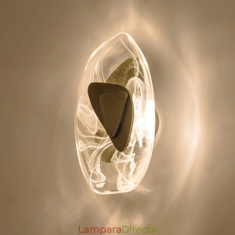 Apliques de pared de cristal nórdico para sala de estar, estudio, dormitorio, mesita de noche, pasillo, fondo de sala de estar, luz de pared