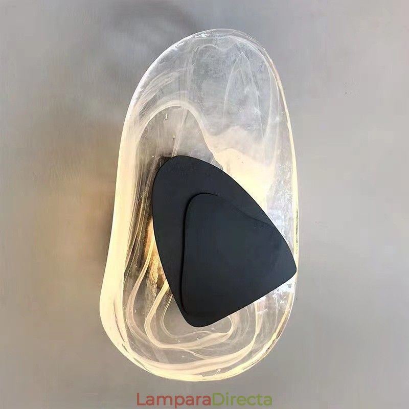 Apliques de pared de cristal nórdico para sala de estar, estudio, dormitorio, mesita de noche, pasillo, fondo de sala de estar, luz de pared