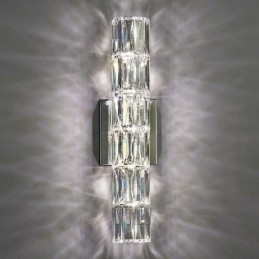 Lámpara de pared para sala de estar, lámpara de lujo sencilla para dormitorio, lámpara de noche, vestíbulo de hotel, pasillo, villa, proyecto, apliques de pared de cristal de acero inoxidable