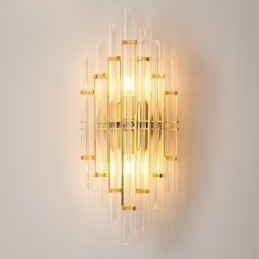 Lámpara de pared de cristal de lujo para hotel, estilo posmoderno, con personalidad, para sala de estar, pasillo, entrada, fondo, dormitorio, mesita de noche, apliques decorativos.