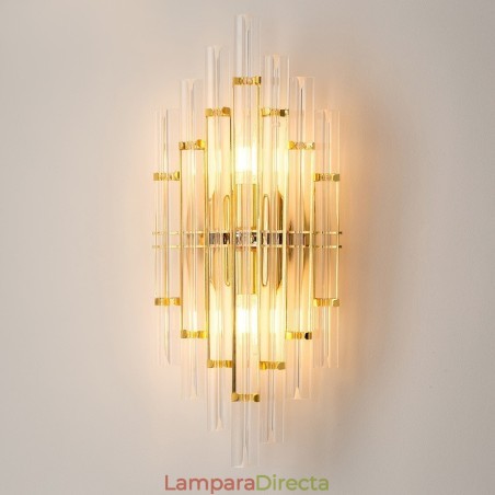 Lámpara de pared de cristal de lujo para hotel, estilo posmoderno, con personalidad, para sala de estar, pasillo, entrada, fondo, dormitorio, mesita de noche, apliques decorativos. Lámpara de pared de cristal de lujo para hotel, estilo posmoderno, con personalidad, para sala de estar, pasillo, entrada, fondo, dormitorio, mesita de noche, apliques decorativos.