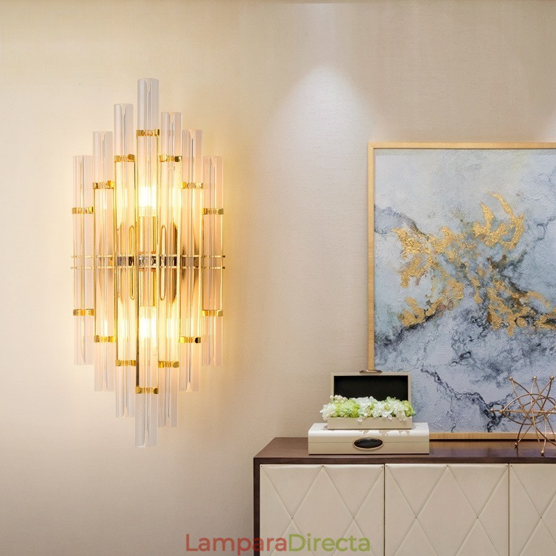 Lámpara de pared de cristal de lujo para hotel, estilo posmoderno, con personalidad, para sala de estar, pasillo, entrada, fondo, dormitorio, mesita de noche, apliques decorativos.