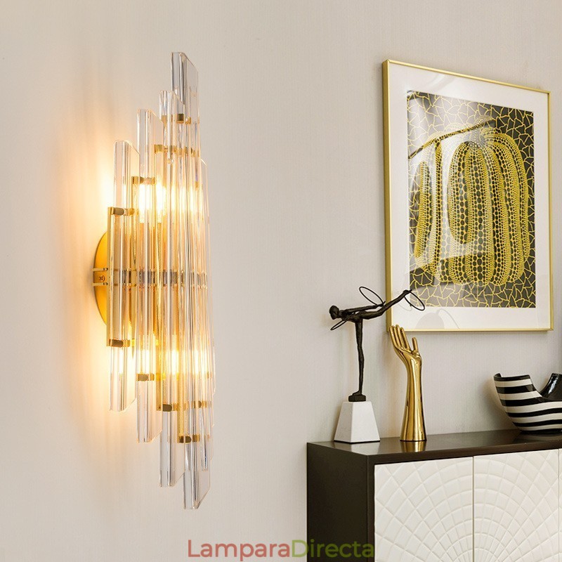 Lámpara de pared de cristal de lujo para hotel, estilo posmoderno, con personalidad, para sala de estar, pasillo, entrada, fondo, dormitorio, mesita de noche, apliques decorativos.