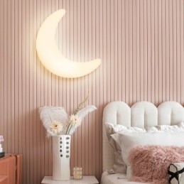 Apliques de pared y techo con forma de luna nórdica de 20 W para habitación infantil