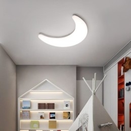 Apliques de pared y techo con forma de luna nórdica de 20 W para habitación infantil