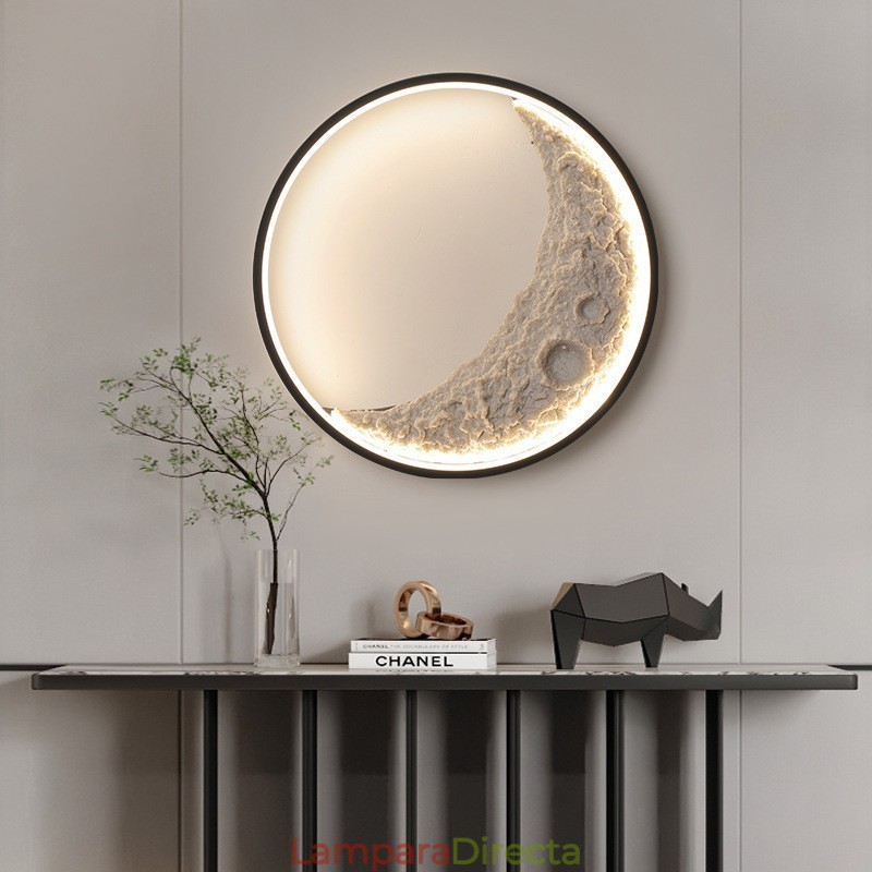 Lámparas de pared decorativas de fondo redondo nórdico para interiores