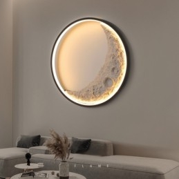 Lámparas de pared decorativas de fondo redondo nórdico para interiores