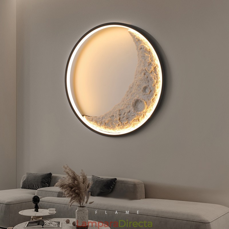 Lámparas de pared decorativas de fondo redondo nórdico para interiores