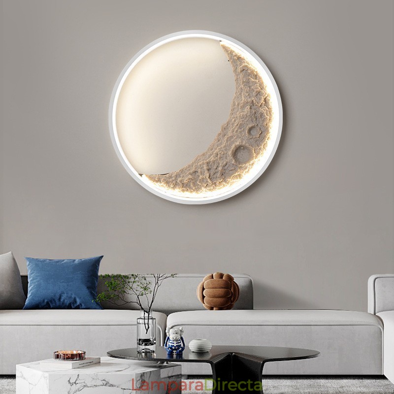 Lámparas de pared decorativas de fondo redondo nórdico para interiores