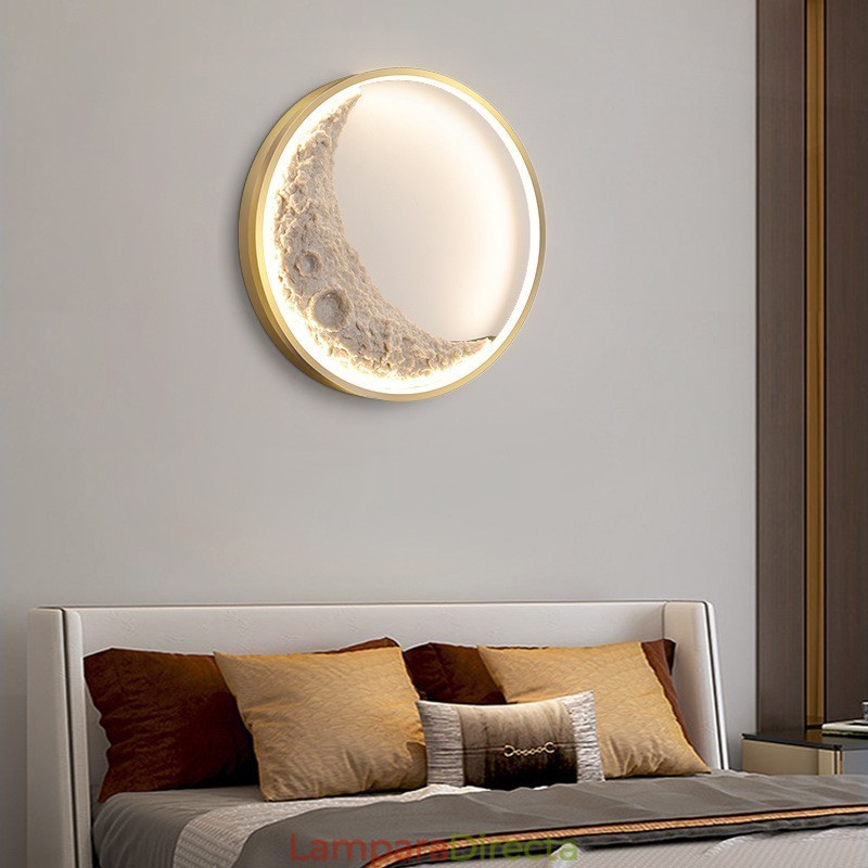 Lámparas de pared decorativas de fondo redondo nórdico para interiores