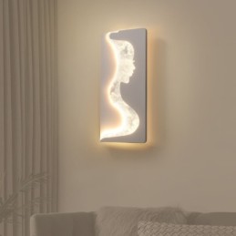 Lámpara de pared interior con diseño de chicas encantadoras mirando hacia la izquierda y hacia la derecha