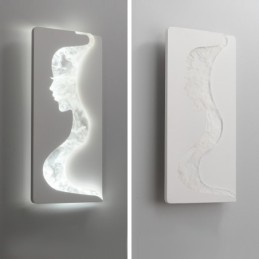 Lámpara de pared interior con diseño de chicas encantadoras mirando hacia la izquierda y hacia la derecha