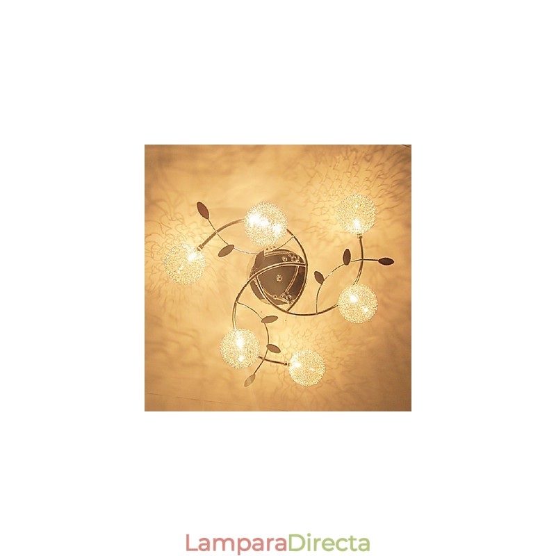 Lámpara empotrada moderna contemporánea de cristal galvanizado
