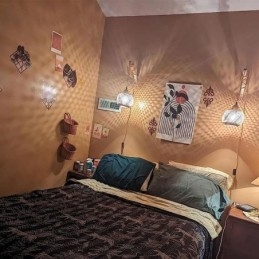 Aplique de pared de bambú estilo pastoral americano retro de cuerda de cáñamo con enchufe