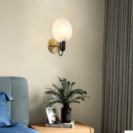 Lámpara de pared de mármol, aplique de pared para pasillo, habitación, baño, luces de pared