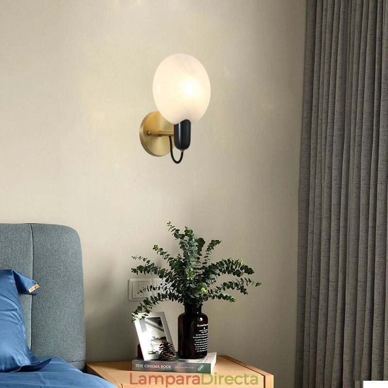 Lámpara de pared de mármol, aplique de pared para pasillo, habitación, baño, luces de pared