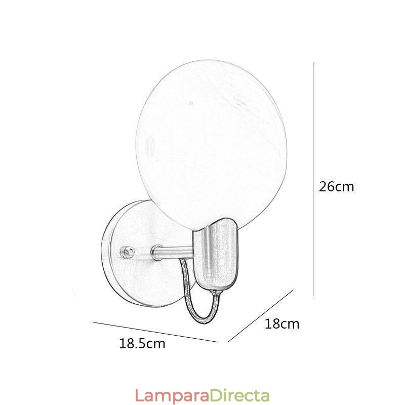 Lámpara de pared de mármol, aplique de pared para pasillo, habitación, baño, luces de pared