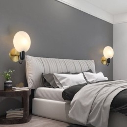 Lámpara de pared de mármol, aplique de pared para pasillo, habitación, baño, luces de pared