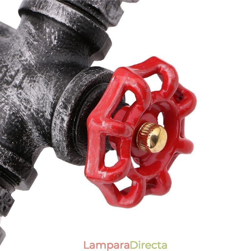 Lámpara de pared industrial vintage con diseño de tubería de agua retro