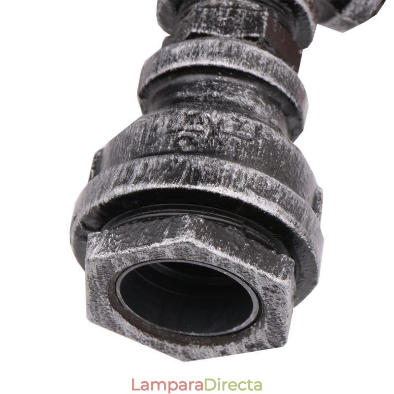 Lámpara de pared industrial vintage con diseño de tubería de agua retro