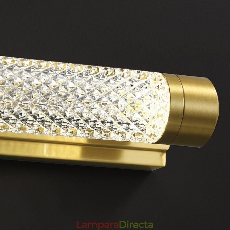 Lámpara de pared de latón acrílico cilindro espejo luz frontal