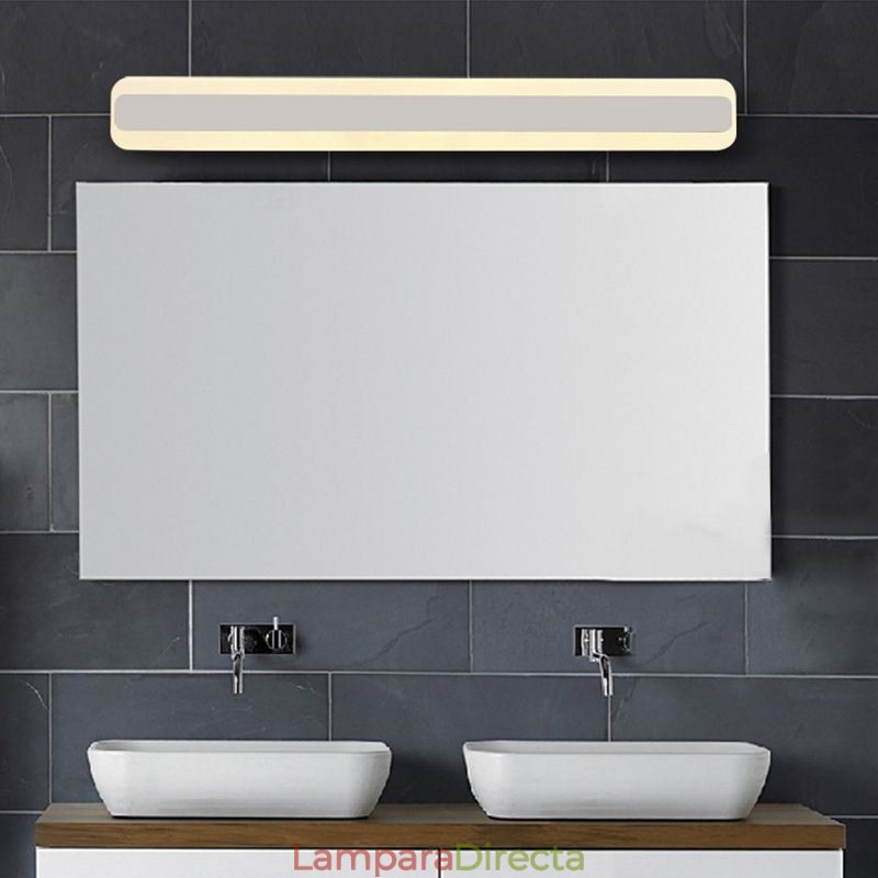 Lámpara de pared moderna con espejo, luz frontal para baño, luz de maquillaje, iluminación