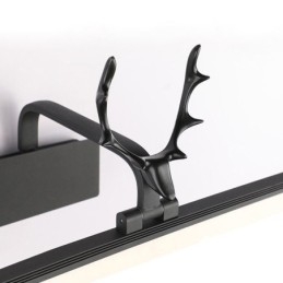 Lámpara de pared acrílica con espejo de asta para el frente, lámpara de maquillaje para el baño