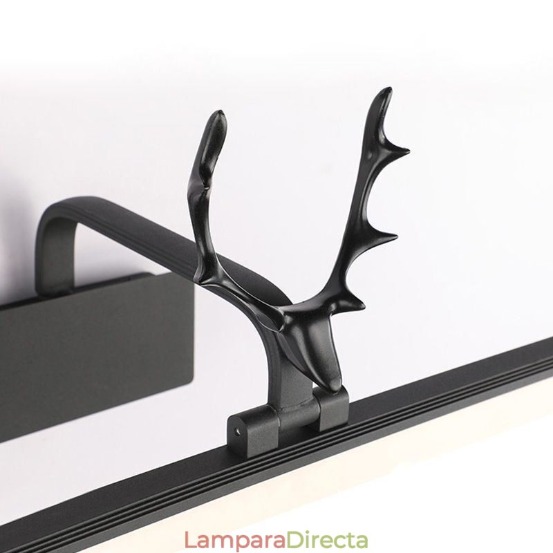 Lámpara de pared acrílica con espejo de asta para el frente, lámpara de maquillaje para el baño