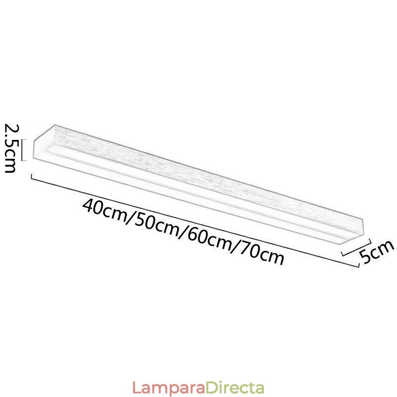 Lámpara de pared con espejo frontal moderno, lámpara de acrílico para baño, iluminación de maquillaje
