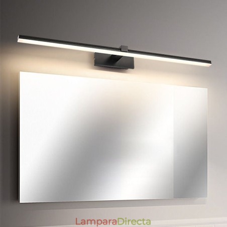 Lámpara de pared contemporánea con espejo y luz frontal, iluminación acrílica para baño. Lámpara de pared contemporánea con espejo y luz frontal, iluminación acrílica para baño.