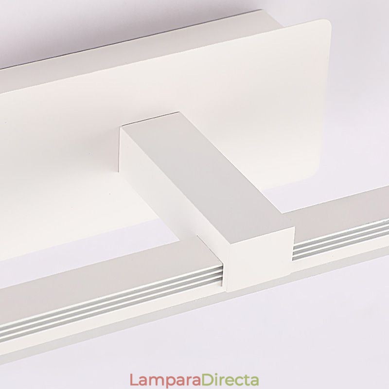Lámpara de pared contemporánea con espejo y luz frontal, iluminación acrílica para baño.