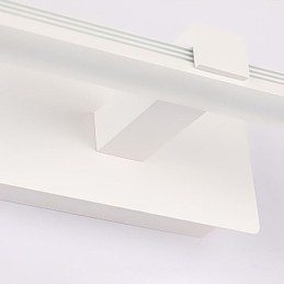 Lámpara de pared contemporánea con espejo y luz frontal, iluminación acrílica para baño.